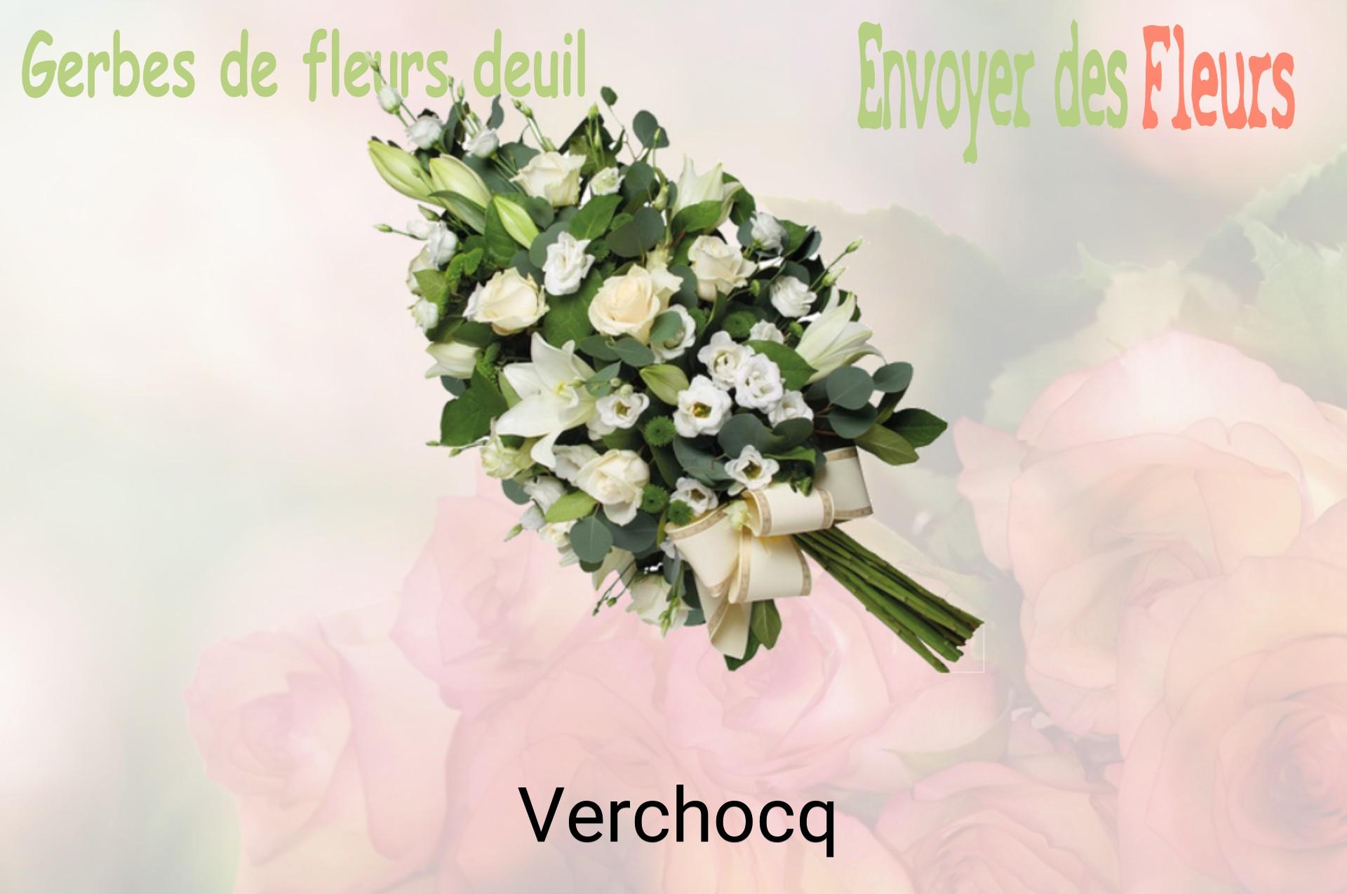 Gerbe de fleurs de deuil livrée à Verchocq